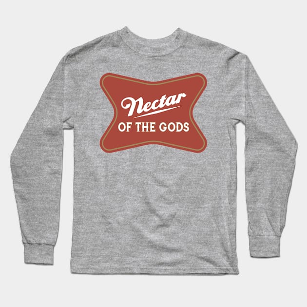 Nectar of the Gods Beer Lover Retro Long Sleeve T-Shirt by darklordpug